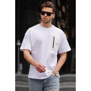 Madmext Ecru Pocket Detailed Men's T-Shirt 6183