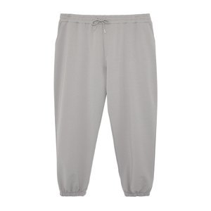 Trendyol Plus Size Gray Oversize Comfortable 100% Cotton Sweatpants