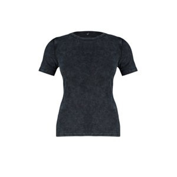 Trendyol Curve Anthracite Acid Wash Knitted T-shirt