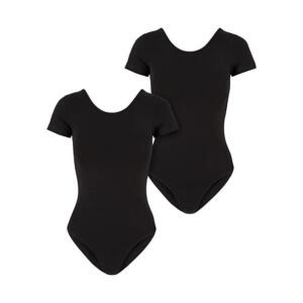 Women's Organic Stretch Jersey Body - 2-Pack Black+Black