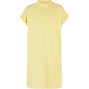Turtle Extended Shoulder Dress for Girls - Yellow