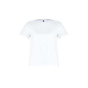 Trendyol Curve White 100% Cotton Premium Crew Neck Knitted T-Shirt