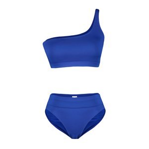 Trendyol Saxe Blue One-Shoulder High Waist Regular Bikini Set