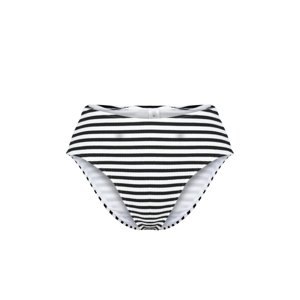 Trendyol Black-White Textured High Waist High Leg Hipster Bikini Bottom