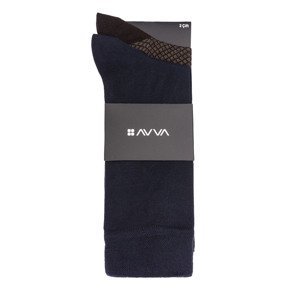 Avva Men's Brown Patterned 2-Pack Socket Socks