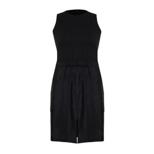 Trendyol Curve Black A-Line Woven Dress