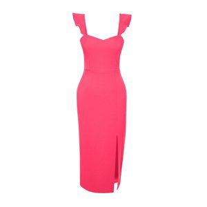 Trendyol Fuchsia Flounce Fitted Woven Dress