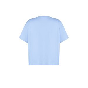 Trendyol Curve Light Blue Metallic Embroidery Detail Oversize Knitted T-shirt