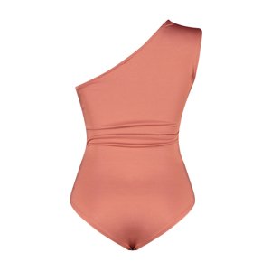 Trendyol Curve Cinnamon Asymmetrical Collar Bottom Snap Knitted Body