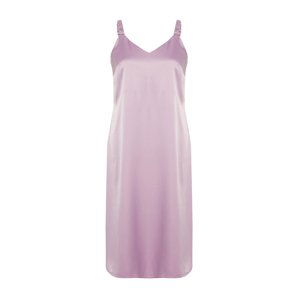 Trendyol Curve Lilac Strappy Satin Woven Dress