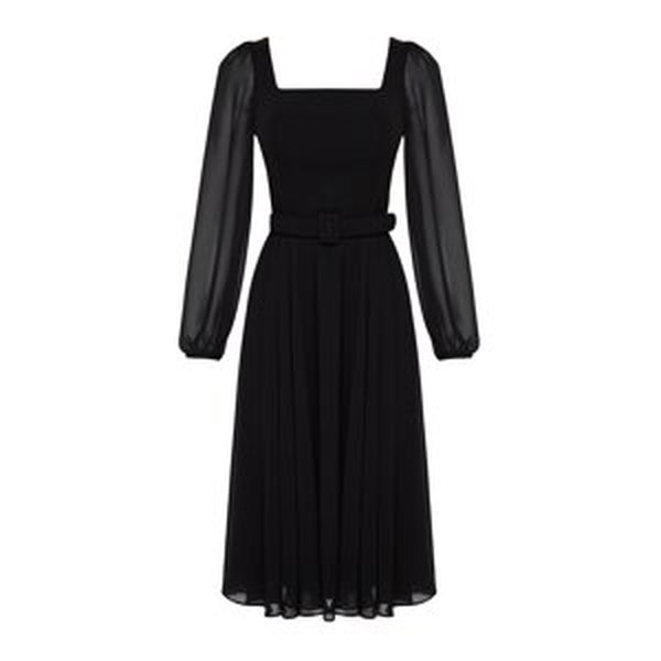 Trendyol Black Tulle Woven Elegant Evening Dress