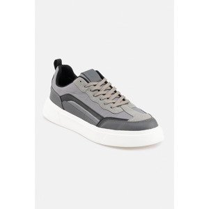 Avva Men's Gray Reflective Flexible Sole Sneaker Shoes