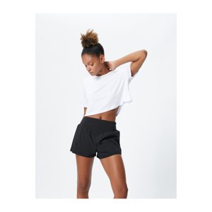 Koton Sports T-Shirt Crop Short Sleeve Crew Neck