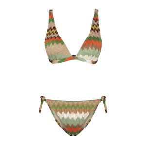 Trendyol Geometric Patterned Triangle Tie Knitwear Regular Bikini Set