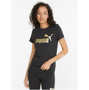 Black women's T-shirt with Puma print - Women