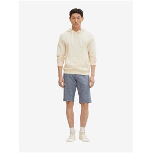 Dark Blue Men's Annealed Shorts with Linen Tom Tailor - Men's