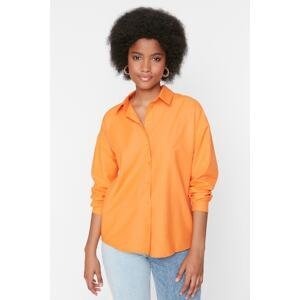 Trendyol Orange Boyfriend Woven Shirt