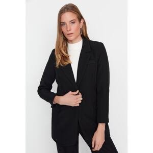 Trendyol Black Single Button Blazer Woven Jacket