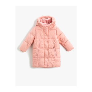 Koton Hooded Quilted Puffer Long Coat