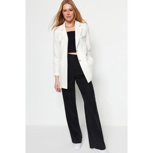 Trendyol Ecru Lined Woven Blazer Jacket