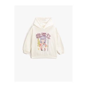 Koton Anime Printed Hoodie & Sweatshirt