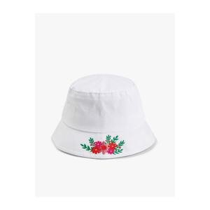 Koton Bucket Hat Floral Embroidered Detailed Cotton