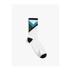 Koton Basic Socks Geometric Pattern Color Block