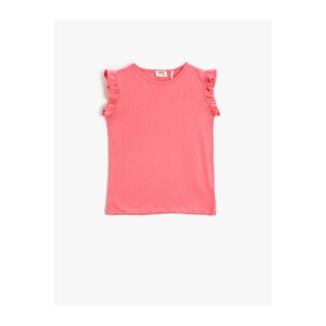 Koton Basic Frilled T-Shirt, Sleeveless