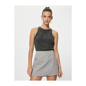 Koton Mini Shorts Skirt Cotton Back Pocket Detailed Elastic Waist