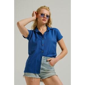 armonika Women's Blue Short Sleeve Shirt