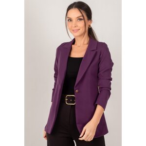 armonika Women's Purple Single Button Jacket