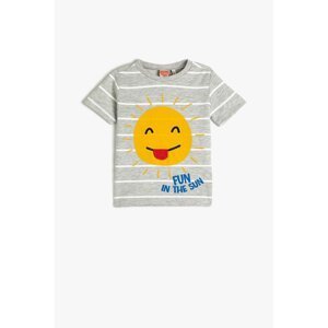 Koton Baby Boy Short Sleeve Printed Crewneck T-Shirt 3smb10053tk
