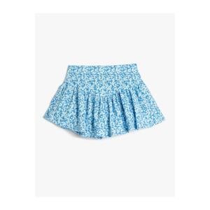 Koton Mini Skirt Flounced Elastic Waist Cotton