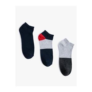 Koton 3-Piece Booties Socks Set Color Block