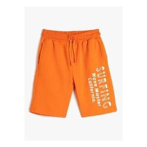 Koton Elastic Waist Normal Orange Boy Shorts 3skb40036tk