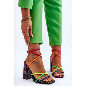 Fashionable High Heel Sandals Multicolored Josette