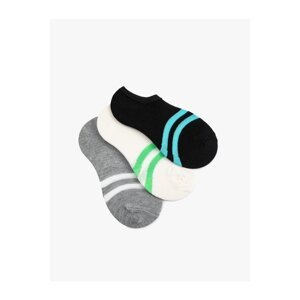 Koton 3-Pack Cotton Blended Booties Socks