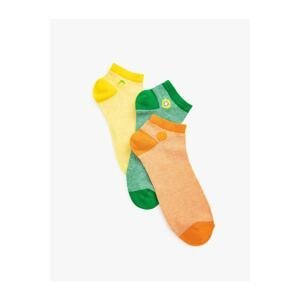Koton Set of 3 Booties Socks Fruit Themed