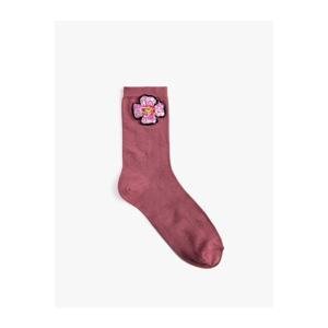 Koton Basic Floral Socks With Embroidery Detail
