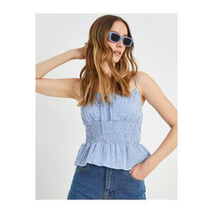 Koton Thin Strap Tank Top with Frilled Tie Detail