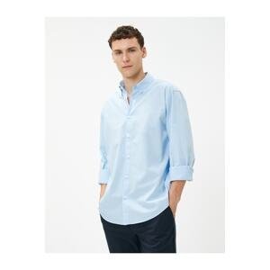 Koton Basic Shirt Classic Collar Long Sleeve Buttoned Cotton Non Iron