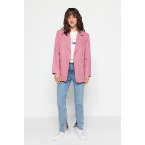 Trendyol Pale Pink Blazer Woven Lined Button Closure Jacket