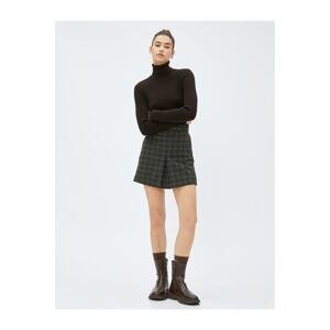 Koton Mini Shorts Skirt Normal Waist Pleated Viscose Blended