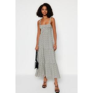 Trendyol White Strappy Woven Midi Dress