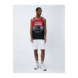 Koton College Undershirt Basketball Printed Crew Neck Sleeveless