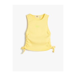 Koton Crop Undershirt Sleeveless Round Neck Tie Sides