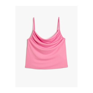 Koton Strapless Crop Top with Plunging Collar