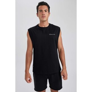 DEFACTO Boxy Fit Printed Short Sleeve Undershirt