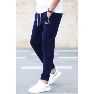 Madmext Navy Blue Tracksuit with Embroidered Shards 5434