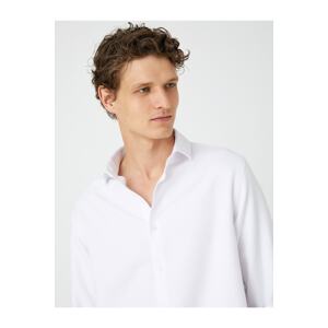 Koton Basic Shirt Classic Collar Long Sleeve Buttoned Non Iron